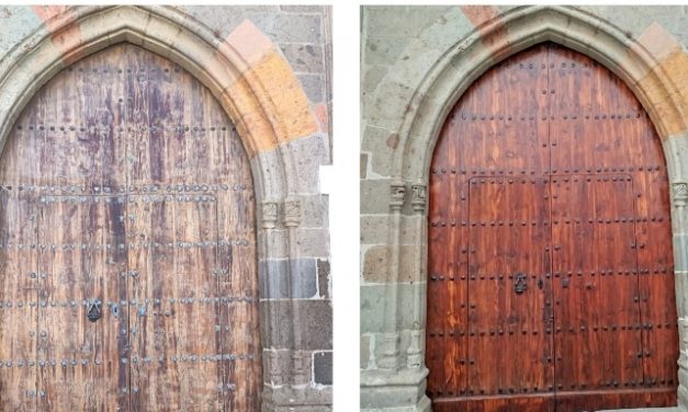 La Puerta del Aire de la Basílica de San Juan (Telde), restaurada a instancia de su párroco Antonio Juan López González