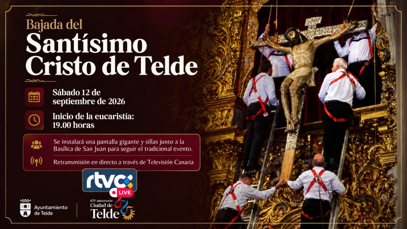 Televisión Canaria retransmitirá en directo este sábado la Bajada del Santísimo Cristo de Telde