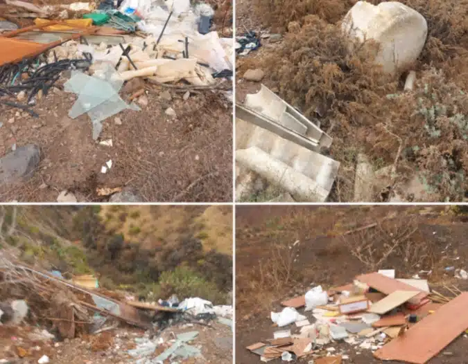 Los vecinos del Camino de Rosiana (Telde) denuncian el basurero en que se ha convertido  el paraje protegido