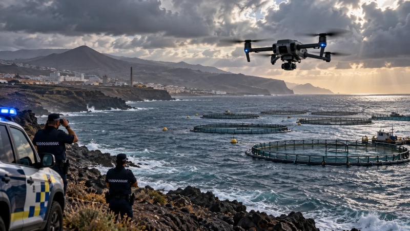 Los drones de la Policía Local sobre Aquanaria: ¿quién ordenó vigilar las jaulas mientras el emisario 222 estaba bajo sospecha?